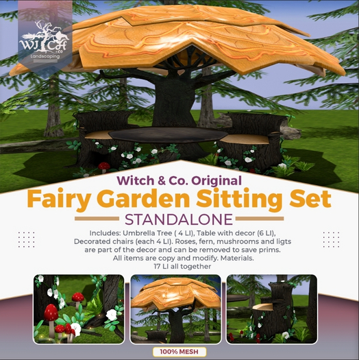 W&Co. Fairy Garden Sitting Set Box