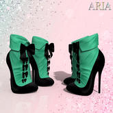 Teal Black Adela Shoes Freya