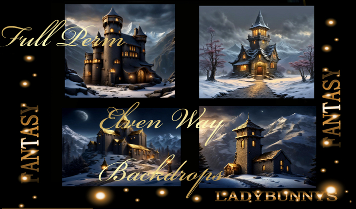 Fantasy Background Textures-Elven Way Backdrops Full Perm