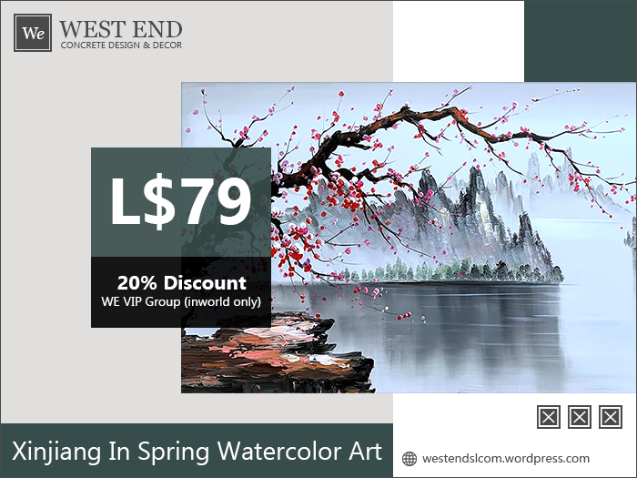 Xinjiang In Spring Watercolor Art