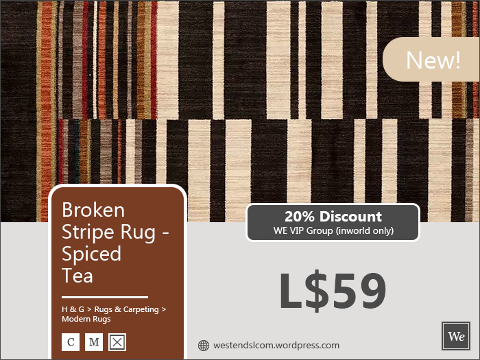 Broken Stripe Rugs - Spiced Tea