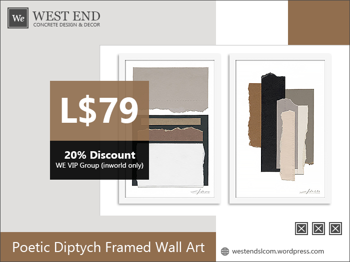 Poetic Diptych Framed Wall Art