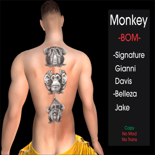 Tattoo Monkey  -BOM-