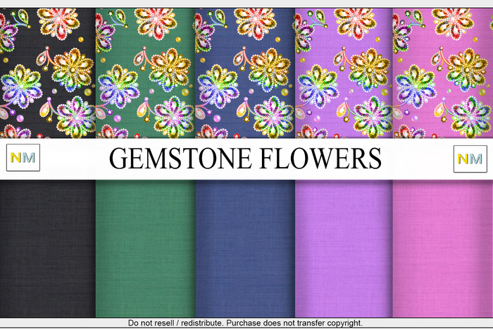 Gemstone Flowers Textures