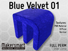 PBR Material: Velvet Blue 01