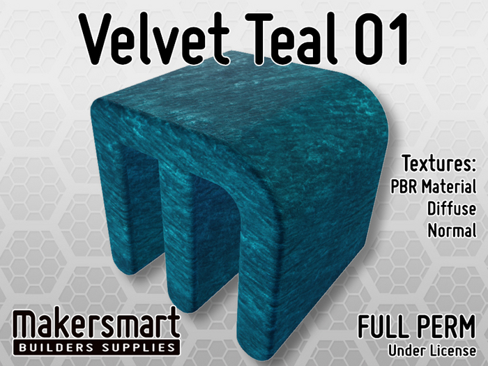 PBR Material: Velvet Teal 01