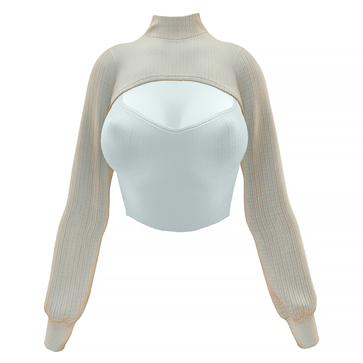 Aldra. Open Knit Sweater (Sand + White)