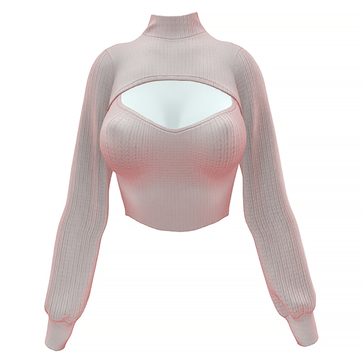 Aldra. Open Knit Sweater (Baby Pink)