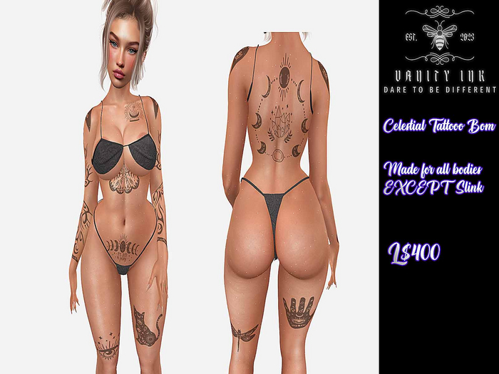 Vanity Ink Celestial Body Tattoo BOM UNPACKER