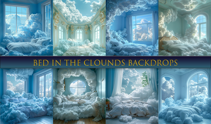 SATO - Bed in The clouds BLogger backdrop Textures