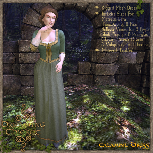 Dreaming Thicket - Calamint Dress - Leaf