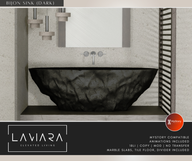 LAVIARA - Bijon Sink - Dark