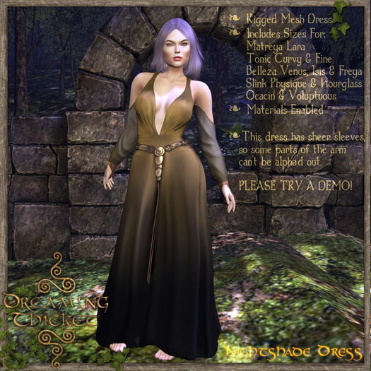 Dreaming Thicket - Nightshade Gown - Goldenrod
