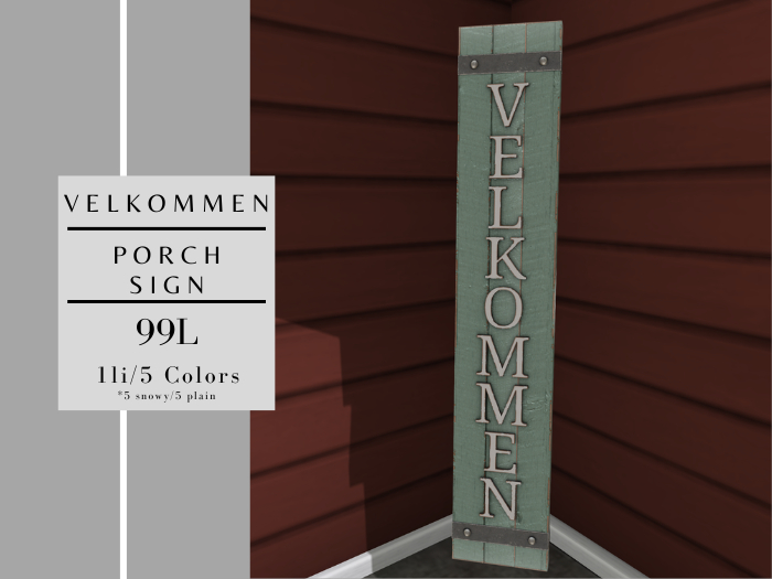 aDream. Velkommen Porch Sign