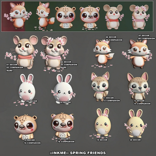 9 ::InkMe:: Spring Friends [Decor]