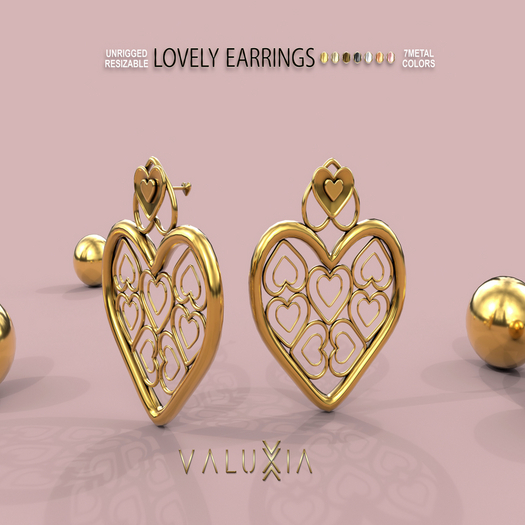 VALUXIA - Lovely Earrings (UNRIGGED/RESIZABLE)