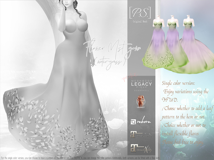 [PS] FlowerMist gown( winter-grass )