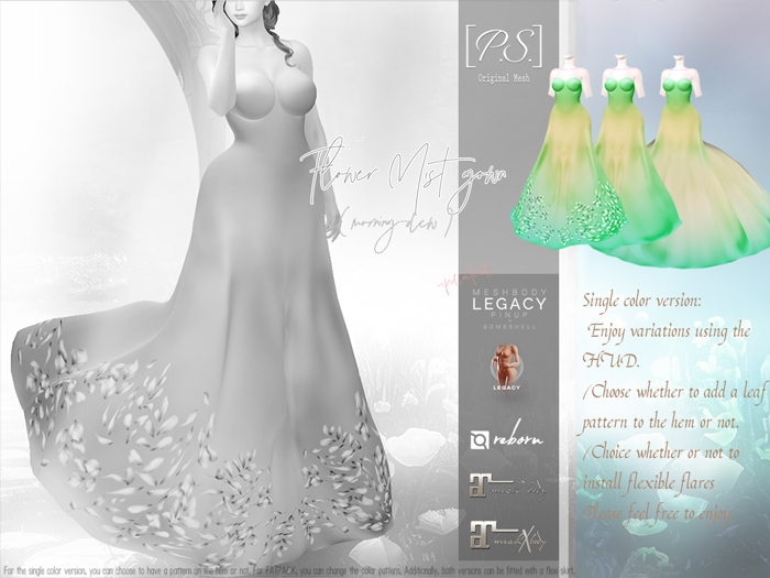 [PS] FlowerMist gown( morning-dew )
