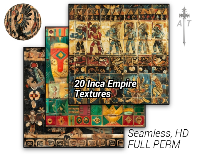 [AT] 20 Seamless Inca Empire Textures (FULL PERM)