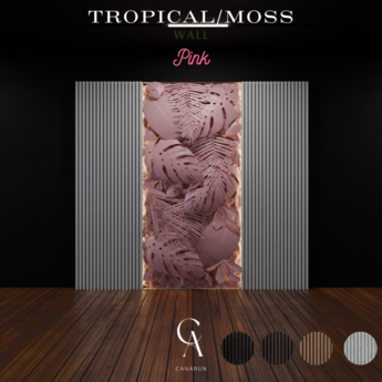 Second Life Marketplace - Tropical / Moss Wall / Pink - CANARUN (Rezzme)