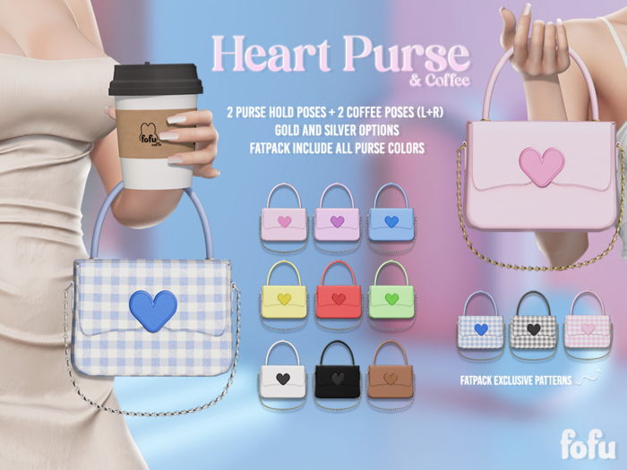 fofu. - Heart Purse Pastel Pack