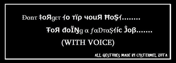 Dont forget to tip your host- Made By Cy