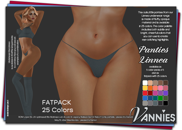 BOM Panties - Underwear collection Linnea - FATPACK