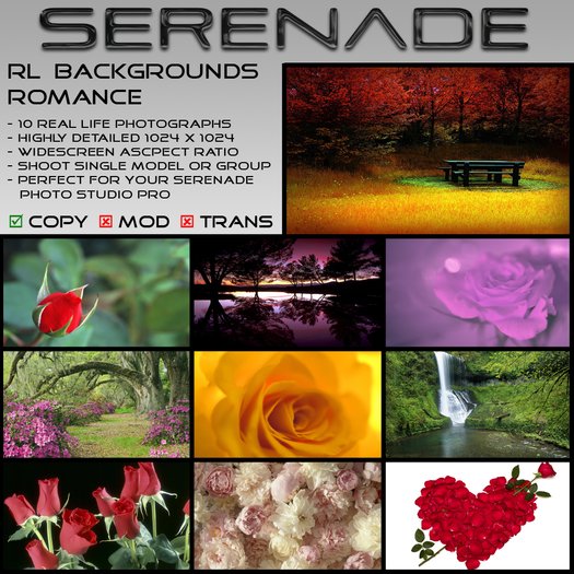 SERENADE RL Backgrounds - Romance, photography, photo studio