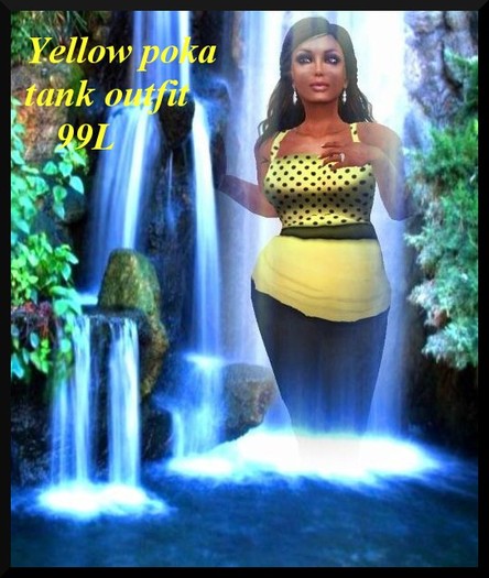 Yellow Poka Tank  Outfit