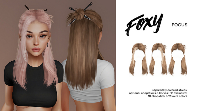 Foxy - Focus Hair (Grayscale)