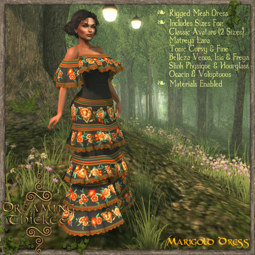 Dreaming Thicket - Marigold Dress - Dark Goldenrod