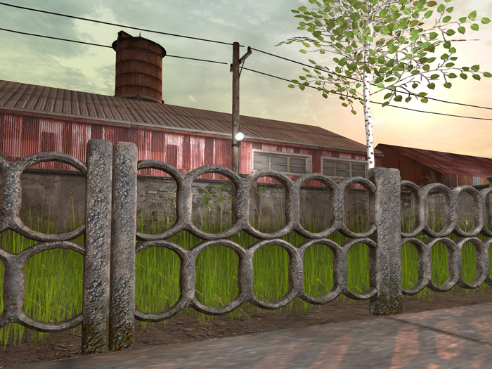 Garden Fence Wall - Low prim - 1 prim each