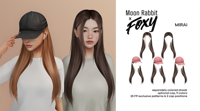 Foxy - Mirai Hair (Grayscale)