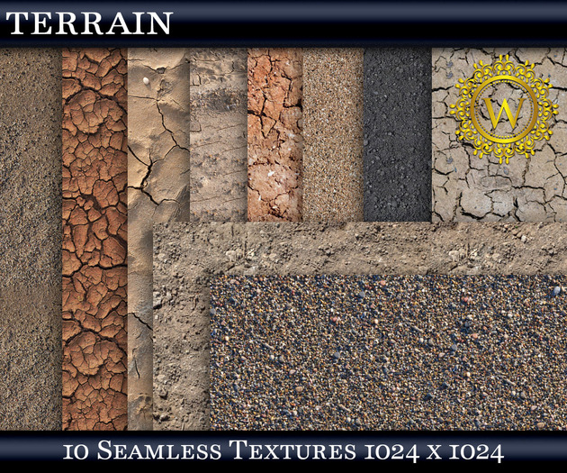 Terrain 10 Seamless Textures Sand Pebbles Ground - WonderWall