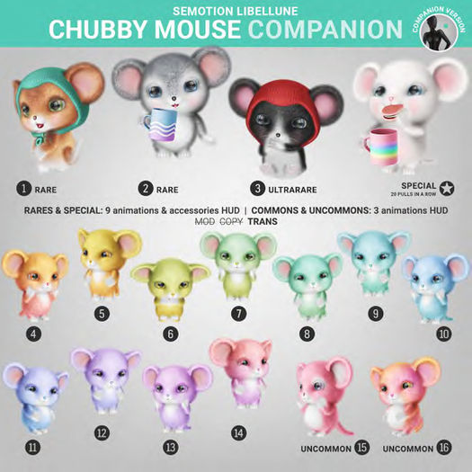 SEmotion Libellune Chubby Mouse Companion COMMON 10