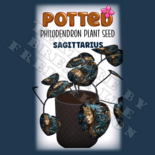 Potted: Philodendron Plant Seed: Sagittarius (ACTUAL PLANT SEED)