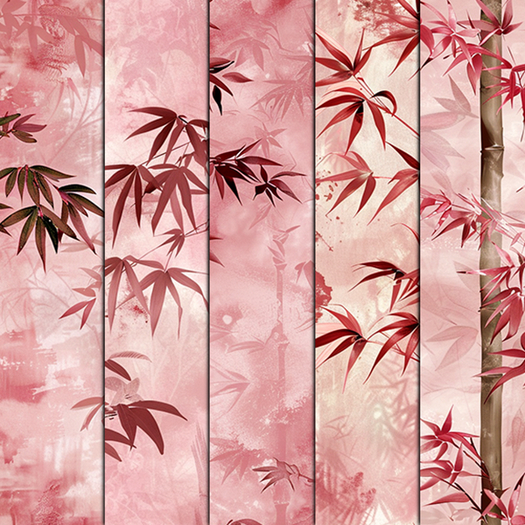 5pc Modern Pink Bamboo wallpaper seamless *Full Perm*