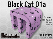PBR Texture Fabric Black Cat 01a