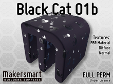 PBR Texture Fabric Black Cat 01b