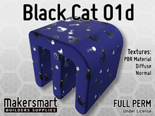 PBR Texture Fabric Black Cat 01d