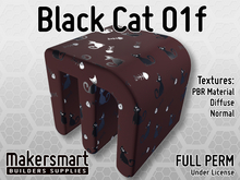 PBR Texture Fabric Black Cat 01f
