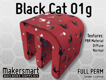 PBR Texture Fabric Black Cat 01g
