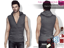 Full Perm Sleeveless V-Neck Hooded Vest Tank Top | Slink Male Belleza Jake Signature Gianni Legacy Male