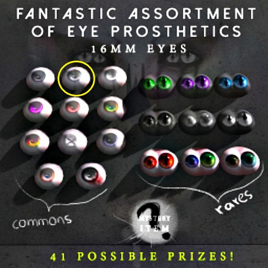 Clemmm - 16mm eyes - Concave /// Ice Penny (R)