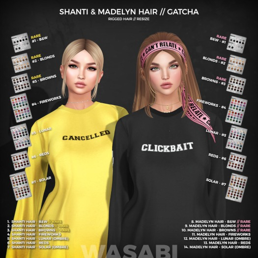 Wasabi // Shanti Mesh Hair - Blonds RARE