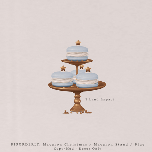 DISORDERLY. / Macaron Christmas / Macaron Stand / Blue