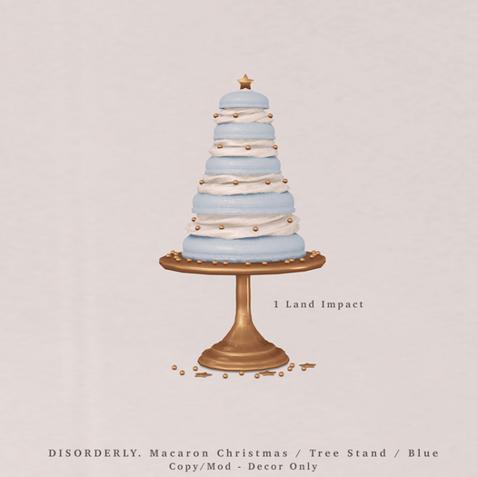 DISORDERLY. / Macaron Christmas / Tree Stand / Blue