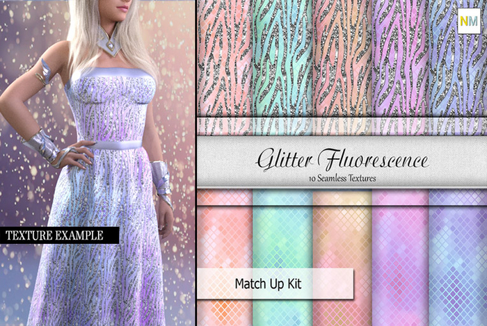 Glitter Fluorescence Seamless Textures NM