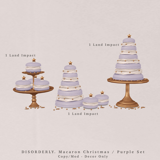 DISORDERLY. / Macaron Christmas / Purple Set