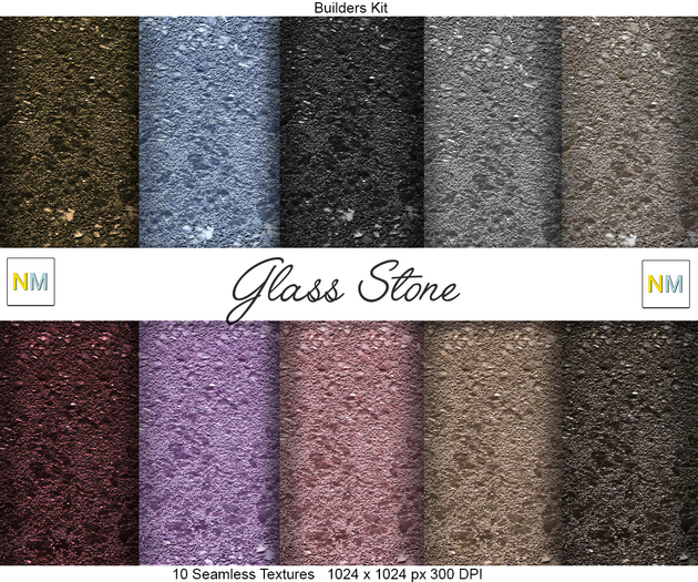 Glass Stone Seamless Textures NM